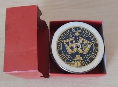 1960s Munster & Leinster Bank savings box pre-decimal 'New Old Stock' FREEPOST