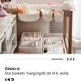 changing table + changing mat + 2 washable cloth covers + hanging clip on storage for on side Image 4