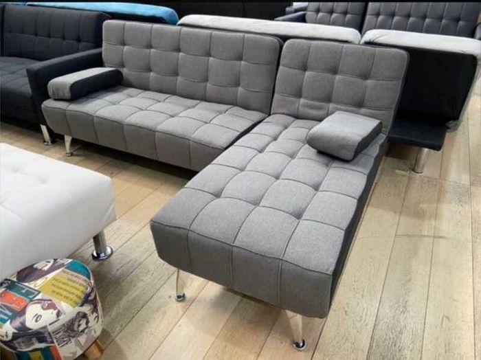 Dark grey fabric Nordic Comfort Chaise Sofa,198cm