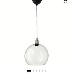 2 x glass pendant lights