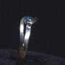 14ct White Gold Blue Stone Ring Je t aime toi Romantic French Engraving 3.18g Image 5