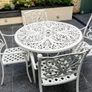 Cast Aluminium Garden Table and 4 Chairs Image 6