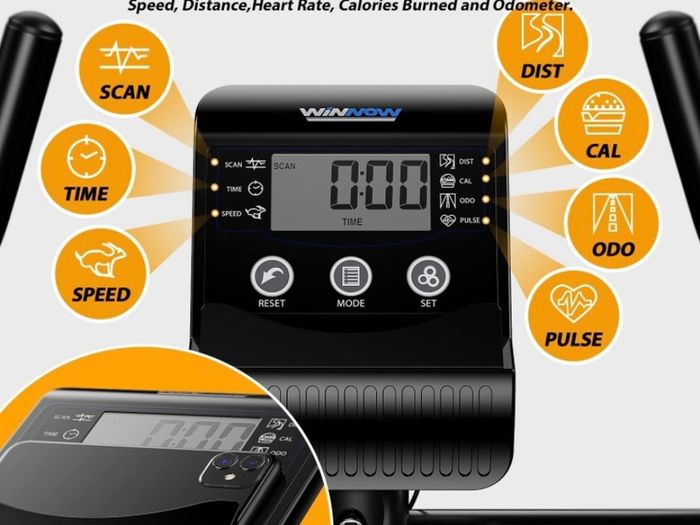 Exercise Bike Fitness Bike Advanced Home Trainer Stationary Bike Adjustable Magnetic Resistance for Home Gym Workout (FREE POSTAGE)