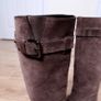 Tods Brown Knee High Suede Buckle Boots Size 36.5 EU Image 5