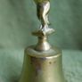Vintage Brass Handbell Featuring a Mischievous  Handle Image 3