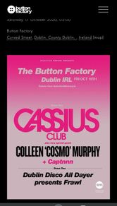 2XCassius gig tickets Fri oct 16th button factory eur 10 off