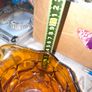 Large Vintage Heavy Art Deco Style Amber Glass Jug, Postage Available or Collection on all my items Image 4