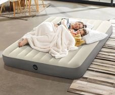 QUEEN DURA-BEAM SERIES SINGLE HIGH AIRBED Queen Dura-beam Series Single High Airbed - Taupe & Grey, Quee size