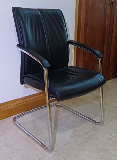 Leather & Chrome Meeting Room Chairs
