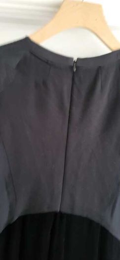 BASTYAN Black Silk and Velvet Gold Stud Dress Sz 12