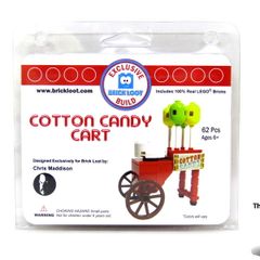 Lego Brick Loot Exclusive Custom Printed  Cotton Candy Cart 62 pcs Exclusive RARE AND HARD TO FIND