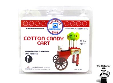 Lego Brick Loot Exclusive Custom Printed  Cotton Candy Cart 62 pcs Exclusive RARE AND HARD TO FIND