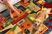 Washable Living Room Rugs 160x230cm Abstract Vintage Patchwork Rug  Non-Slip &amp; Low Pile Indoor Carpet for Bedroom , Dining Room, Office Decor