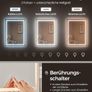 Dressing table with LED mirror lighting   dressing table with LED lighting, adjustable brightness, dressing table with mirror, vanity table with drawers, open compartments, adjustable shelves, modern, Image 3