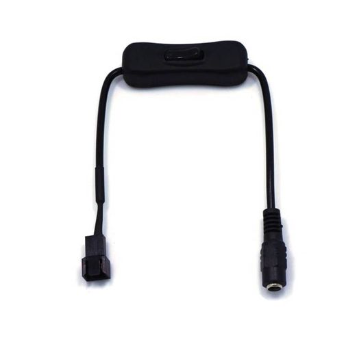 12V DC 5.5mm To 3 Pin PWM Computer PC Fan Power Adapter Switch Cable