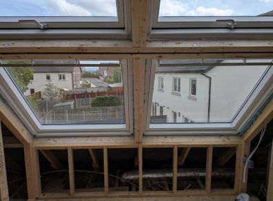 2 Velux Roof windows centre pivot