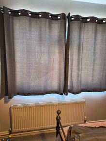 Silver curtains 66 in x 54 in