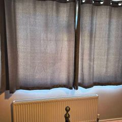 Silver curtains 66 in x 54 in