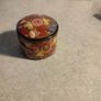 Kashmiri Hand Painted Lacquered Papier Mache Oval Trinket Box Image 2