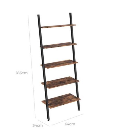 New 4 or 5 Tier Ladder Shelf Unit Bookcase Wall Rack - FREE P&P