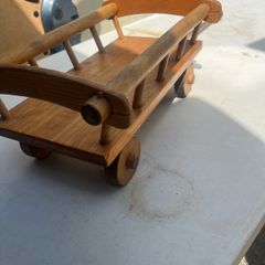Vintage pull along wooden toy