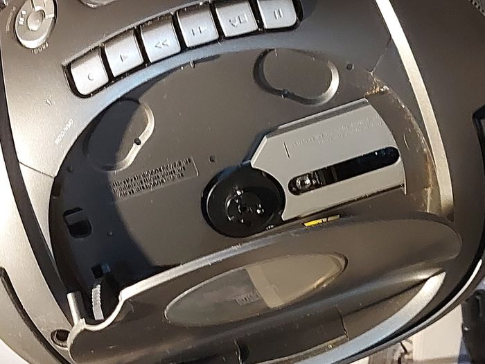 Logik CD Stereo With Cassette, Model LCCSTR10, in good condition, Radio and CD work fine, Tape play button not staying engaged, Forward and rewind work