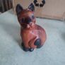 Small Wood Carved Cat Image 6