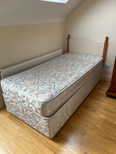 single bed and mattress