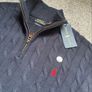 Navy Ralph Lauren Cable Knit Quarter Zip - Size L Men Image 3