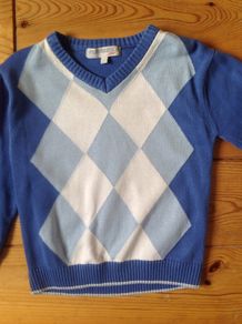 Age 3-4 Blue Argyle Jumper