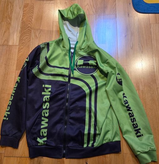 Kawasaki zip up Tshirt hoodie