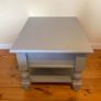 Blue Wooden Coffee Table with Drawer & Lower Storage Shelf Image 3