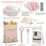 Brand New Proofing Basket Sourdough Starter Set Rattan Round Basket & Accessories Image 4