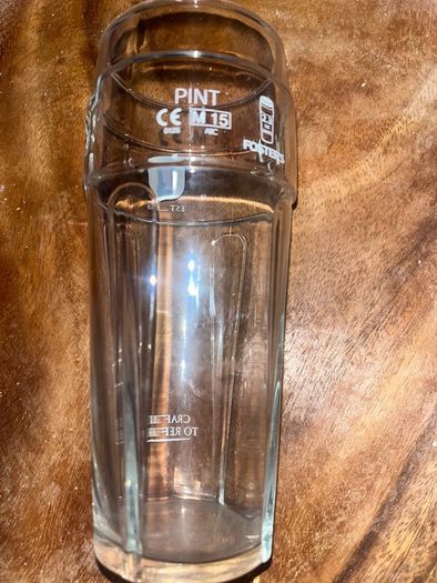 Fosters beer pint glass