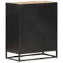 Sideboard 60x35x75 cm Rough Mango Wood and Natural Cane Image 6