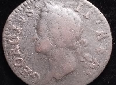 #777 - Hibernia - Ireland - 1750 - Half Penny