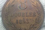 Guernsey 1897 H 8 Doubles beautiful uncirculated