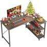 L Shaped Desk Small Corner Desk with Shelves 120CM Reversible Computer Desk Writing Table with Bookshelf for Home Office Small Space LOTS OF COLOURS AVAILABLE, SEE PHOTOS (FREE POSTAGE) Image 5