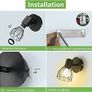 Wall Lights Rotatable, Industrial E14 Socket Adjustable Wire Cage Wall Lights, Sconce Wall Lights in Black Metal for Kitchen Living Room Bedroom, 2 Packs Image 6