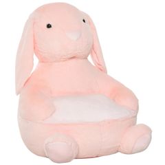 Kids Sofa Chair Children Plush Armchair Stuffed Cute Rabbit Toy Support Seat Learning Baby Nest Sleeping Cushion Bed Soft Snuggle Furniture 60 x 50 x 59cm Pink