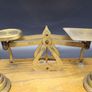 Antique Brass Postal Scales & Weights Warranted Accurate Desk Scales Image 3
