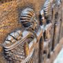 Vintage African Hand-Carved Wood Wall Relief Panel (29x64 cm) Image 5
