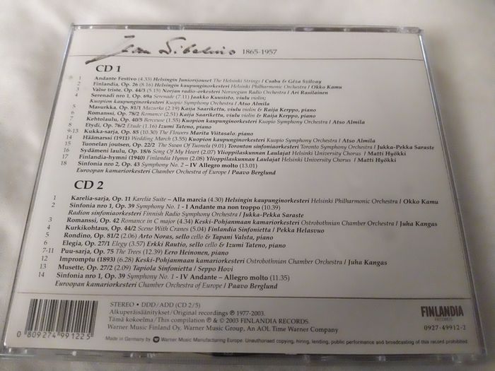 Zean Sibelius - Finlandia 2Cd