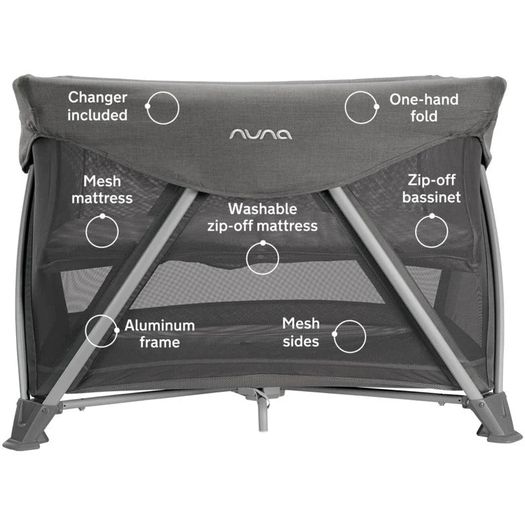 Nuna SENA aire (Zip on bassinet)- Graphite