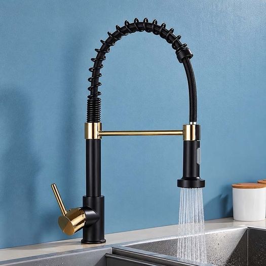Kitchen tap - Brass Pull-Down Kitchen Mixer Tap / NEW