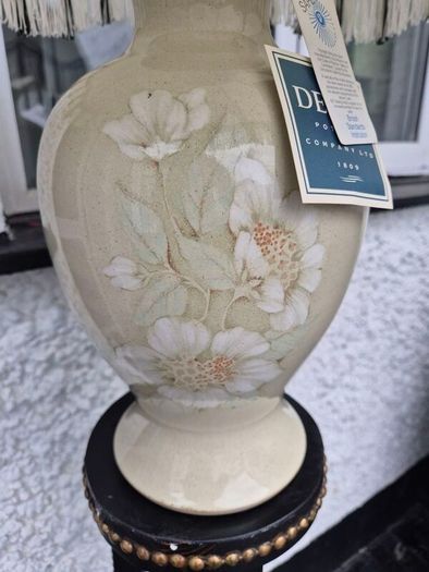 New old Stock Denby Stoneware 1980s certified Table lamp by Denby handthrown by David Williams Midcentury new used