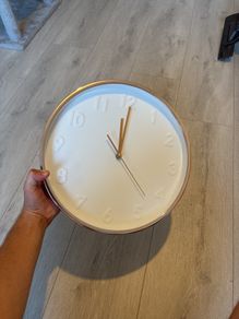 Metallic Pink Clock
