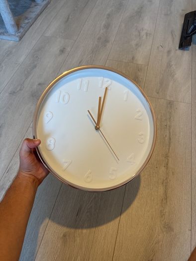 Metallic Pink Clock