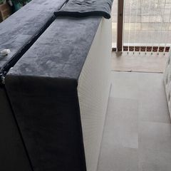 Double-size bed and headboard
