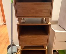 3 wooden side bed tables with drawers